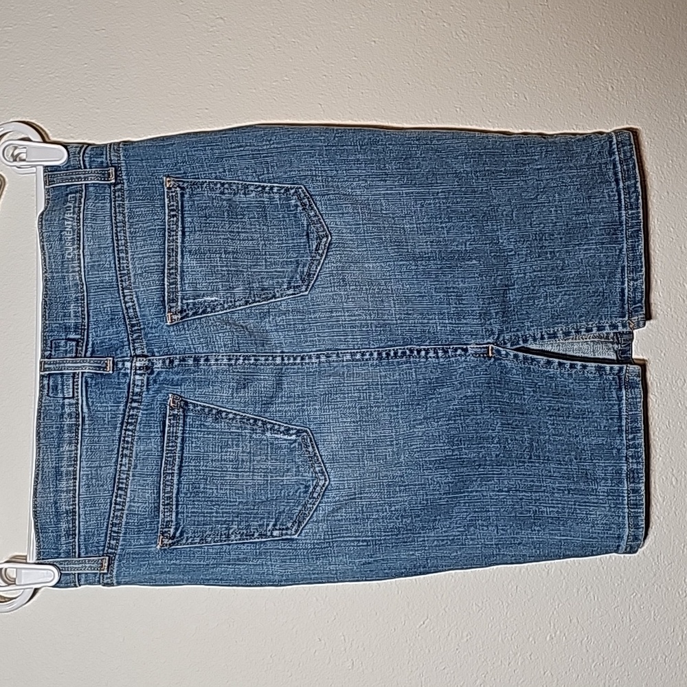 Current/Elliot The Stilleto Pencil Skirt Jean Denim Mid-Length USA Whiskey 26 - Picture 2 of 7